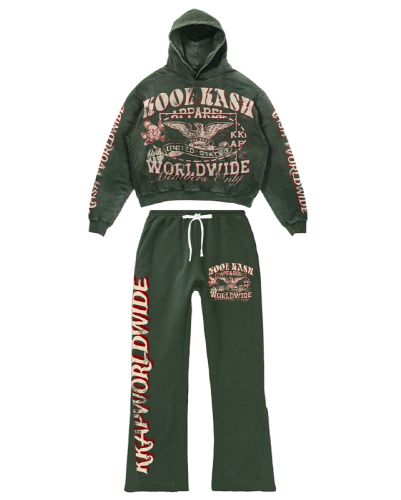 Members Only Sweatsuit - Green – KoolKashApparel