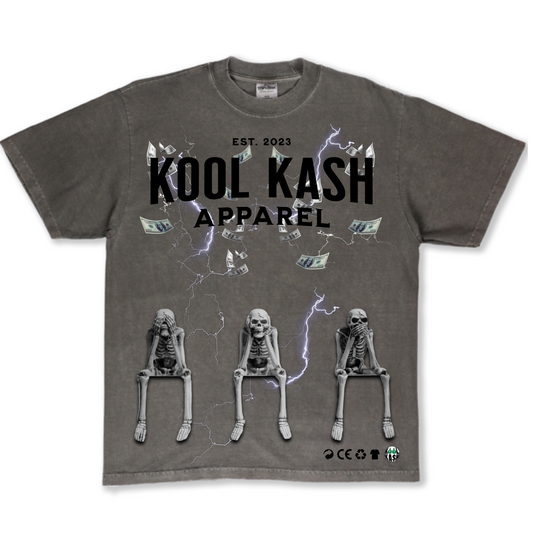 The Kash Storm Tee - Acid Wash Gray