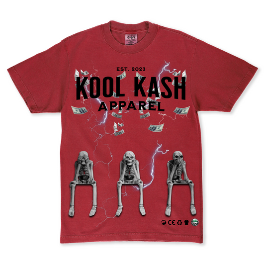 The Kash Storm Tee - Acid Wash Red